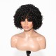 Kinky Straight 4x4 lace Closure Wigs Human Hair Pre-Plucked