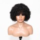 Kinky Straight 4x4 lace Closure Wigs Human Hair Pre-Plucked