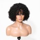 Kinky Straight 4x4 lace Closure Wigs Human Hair Pre-Plucked