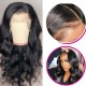 Hurela 13X4 Lace Front Wig 150% density Natural ColorBody Wave Pre-plucked Lace Front Wig 150% density Natural Color