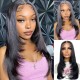 Hurela 150% Density Long Straight 13x4 Lace Frontal Wigs Natural Color