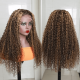 Hurela Honey Blond Highlight 13x4 Lace Front Jerry Curly Human Wigs With Baby Hair #TL412 Color 150% Density Facebook ad Special Sale