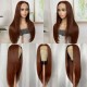 Hurela 150% Density Long Straight 13x4 Lace Frontal Wigs Natural Color