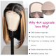 Hurela Blonde Highlight Piano Color Lace Part Wig