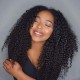 Hurela V Part Glueless Wigs Beginner Friendly Natural Scalp Kinky Curly Human Hair Wig