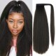 V Part Kinky Straight Human Hair Wigs No Lace No Glueless 150% Density