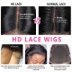 Hurela Body Wave 4x4 Lace Wig Human Hair Wigs 5x5 HD Swiss Lace Closure Natural Black Color Virgin Hair Wig