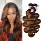 Hurela Ombre Highlights Straight Human Hair 4x4 Lace Closure Virgin Human Hair Weave #FB30 