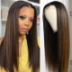 Hurela High Quality Straight Hairstyles 13*5 Lace Front Wig Virgin Human Hair Wig 150% Density #FB30 Color