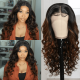 Body Wave Hairstyles Lace Part Wig Human Hair Wigs With Baby Hair 150% Density #FB30 Color