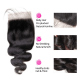 Hurela Invisible 5x5 HD Body Wave Lace part Closure human Hair with 3 Bundles Sew In
