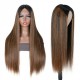 Hurela High Quality Straight Hairstyles 13*5 Lace Front Wig Virgin Human Hair Wig 150% Density #FB30 Color