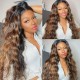 Body Wave Hairstyles Lace Part Wig Human Hair Wigs With Baby Hair 150% Density #FB30 Color