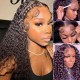 Water Wave Pre-plucked 13x4 Human Hair Lace Front Wigs