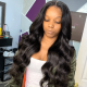 Hurela Pre Plucked 150% Density HD Transparent Lace Glueless Wigs Body Wave 5x5 Lace Closure Wigs Human Hair 180% Density Natural Color
