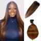Hurela Ombre Highlights Straight Human Hair 4x4 Lace Closure Virgin Human Hair Weave #FB30 