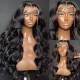 Hurela 100% Human Virign Hair Lace Part Wig Body Wave wig, with kinky curly edge