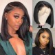  Straight Short Bob Wigs Lace Front Wig Virgin 150% Density
