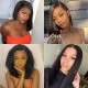  Straight Short Bob Wigs Lace Front Wig Virgin 150% Density
