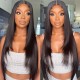 Hurela 150% Density Long Straight 13x4 Lace Frontal Wigs Natural Color