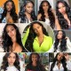 Hurela 13X4 Lace Front Wig 150% density Natural ColorBody Wave Pre-plucked Lace Front Wig 150% density Natural Color