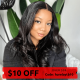Hurela 13X4 Lace Front Wig 150% density Natural ColorBody Wave Pre-plucked Lace Front Wig 150% density Natural Color