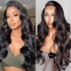 Hurela 13X4 Lace Front Wig 150% density Natural ColorBody Wave Pre-plucked Lace Front Wig 150% density Natural Color