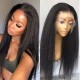 Hurela Lace Front Realistic Kinky Straight 150% Density Human Hair Wigs