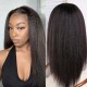 Hurela Lace Front Realistic Kinky Straight 150% Density Human Hair Wigs
