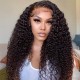 Hurela Curly Natural Color Lace Front Wig 150% Density Pre-plucked Wig Natural Color