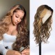 Hurela Blonde Highlight Piano Color Lace Part Wig