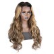 Hurela Blonde Highlight Piano Color Lace Part Wig