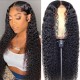 Hurela Jerry Curly 13x6 Transparent Lace Front Human Hair Wigs 180% Density