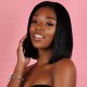 4x4 Lace Closure Bob Wigs With Baby Hair Short Straight Human Hair