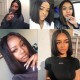 4x4 Lace Closure Bob Wigs With Baby Hair Short Straight Human Hair
