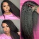 Hurela Lace Front Realistic Kinky Straight 150% Density Human Hair Wigs