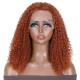 Hurela Auburn 13X5x0.5 Jerry Curly Middle Lace Part Human Hair Wig 150% Density