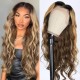 Hurela Blonde Highlight Piano Color Lace Part Wig