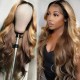 Hurela Blonde Highlight Piano Color Lace Part Wig