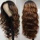 Body Wave Hairstyles Lace Part Wig Human Hair Wigs With Baby Hair 150% Density #FB30 Color