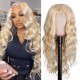  #613 Ombre Blonde Human Hair Body Wave 13x4 Lace Front Wigs With Baby Hair 150% Density