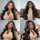 Hurela 13X4 Lace Front Wig 150% density Natural ColorBody Wave Pre-plucked Lace Front Wig 150% density Natural Color