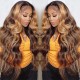 Hurela Blonde Highlight Piano Color Lace Part Wig