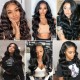 Hurela 13X4 Lace Front Wig 150% density Natural ColorBody Wave Pre-plucked Lace Front Wig 150% density Natural Color