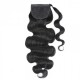 Hurela Body Wave Ponytail With Clip In Wrap-around Ponytail Extension Hair Natural Black