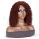 Hurela Cheap Copper Red Wigs Kinky Curly Full Machine Wig Glueless Wig
