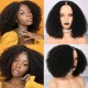 Hurela Kinky Curly V Part Wigs Natural Scalp Protective Upgrade U part Human Hair Wigs With Baby Hair Tax Return Season Sale