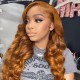 Hurela Blonde Highlight Piano Color Lace Part Wig
