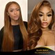 Hurela Blonde Highlight Piano Color Lace Part Wig