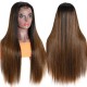 Hurela High Quality Straight Hairstyles 13*5 Lace Front Wig Virgin Human Hair Wig 150% Density #FB30 Color